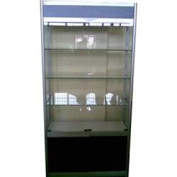 Aluminum Glass Display Cabinet Double Door Showcase